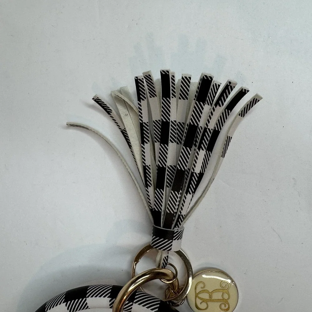 Buffalo Check Keychain With tassel‎ And 